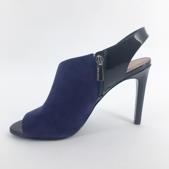 VINCE CAMUTO Blue Suede Slingback Booties Size 10 - Picture 5 of 8